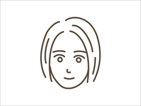 シンプルな線で描いた顔