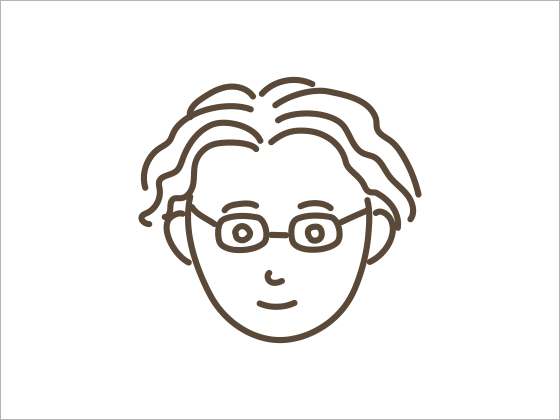シンプルな線で描いた顔のイラスト