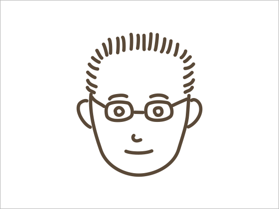 シンプルな線で描いた顔のイラスト