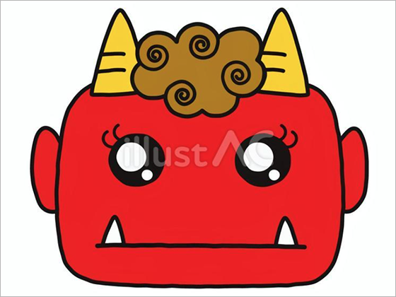 赤鬼の顔